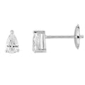 0.50 carat pear-shaped diamond earrings