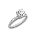 Engagement Ring With Diamond Center Stone